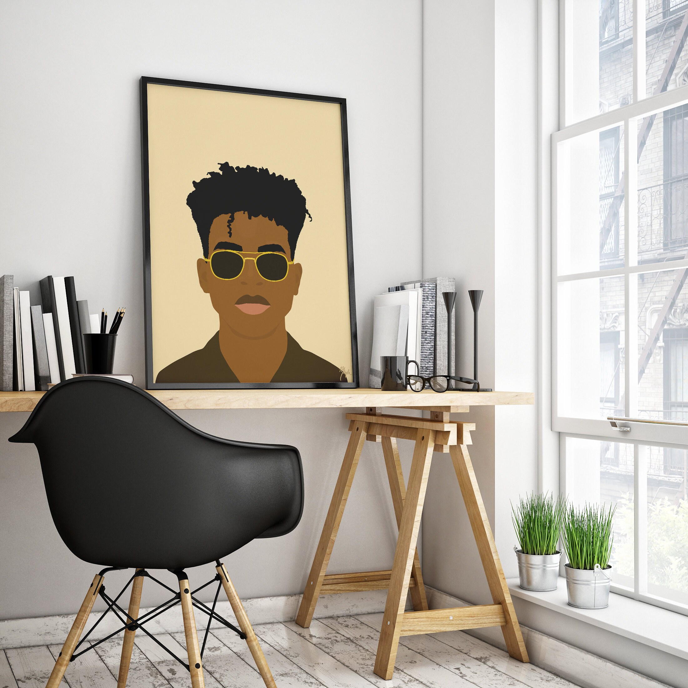Black Man Art African Man Art Black Boy Joy Art Printable Etsy