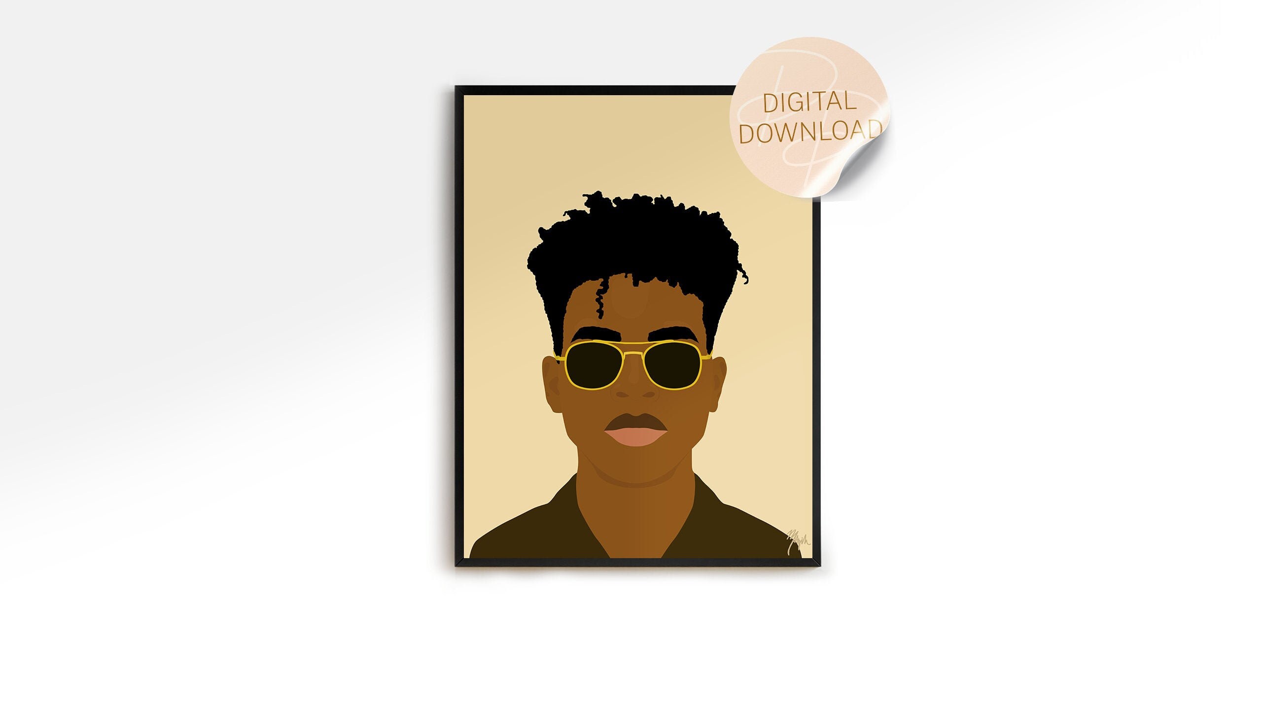 Black Man Art African Man Art Black Boy Joy Art Printable Etsy