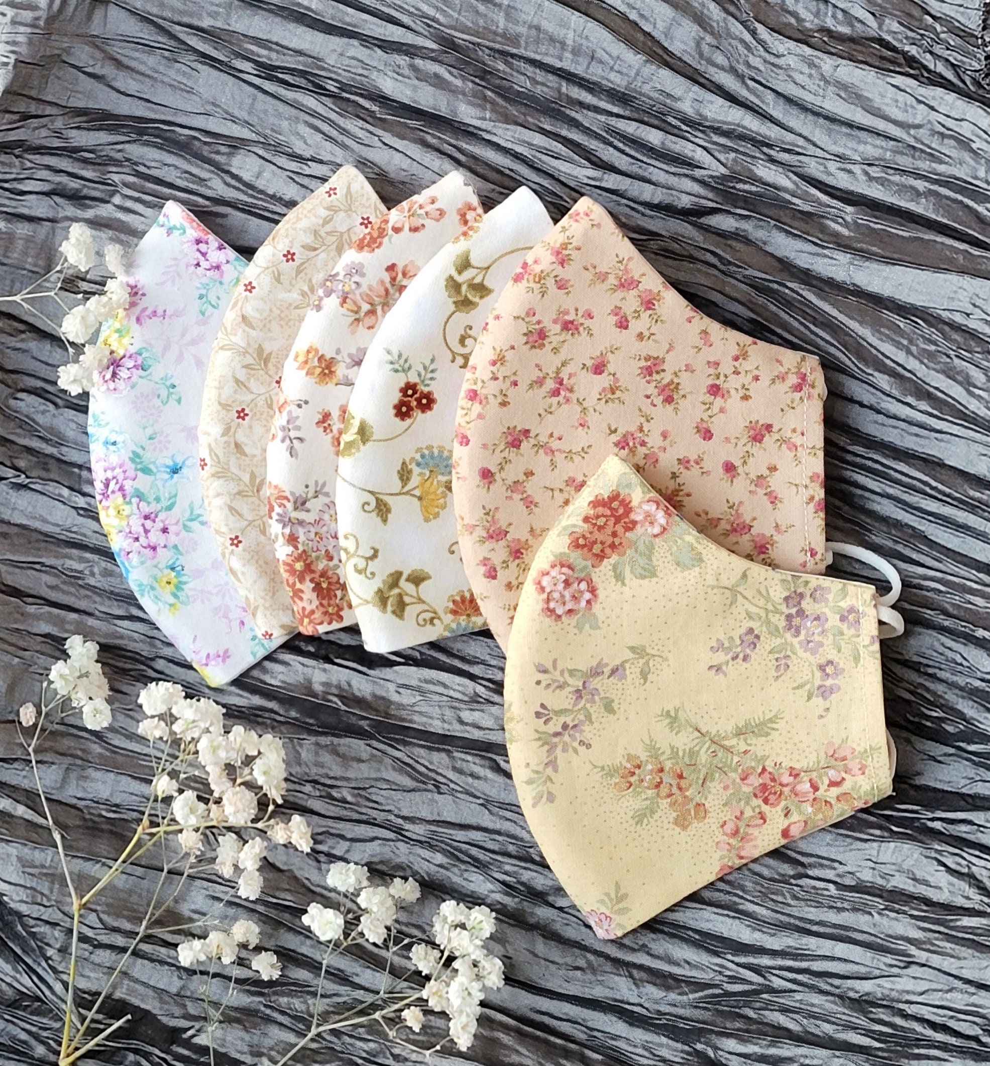 Vintage Face Mask,  Floral Face Mask, Fall Face Mask with Adjustable …