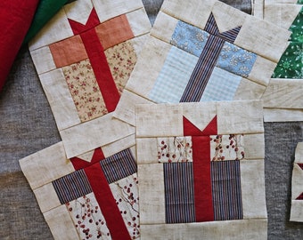 Unfinished Christmas Quilting Blocks – Holiday Fabric Squares for DIY Quilt Projects