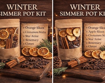 Winter Simmer Pot Kits - New Years Eve - Stovetop Potpourri Dried Fruits - Natural Home Gifts