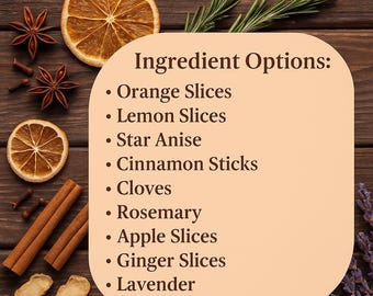 Winter Simmer Pot Kits - Build Your Own | Dried Citrus, Cinnamon, Spices & Rosemary