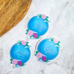 Air Signs Constellation 3 » Autocollant en vinyle (brillant) - Aquarius, Gemini, Balance