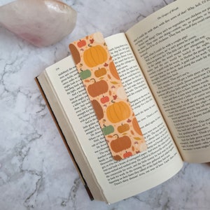 Harvest Pumpkins Glossy Bookmark 2x7 Fall Vibes, Cozy image 1