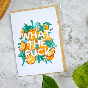 Carte What The Fuck - Carte de voeux vierge A7/5x7
