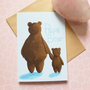 Carte papa ours - carte de voeux vierge A7/5 x 7