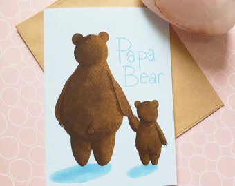 Papa Bear - Blank Greeting Card A7/5x7 | Father's Day | Father's Day Card | Bear card