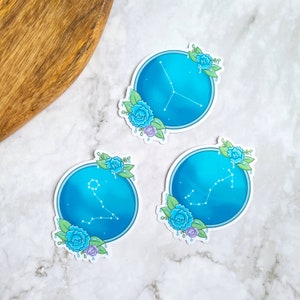 Water Signs Constellation 3" Vinyl Sticker (glanzend) - Kreeft, Schorpioen, Vissen
