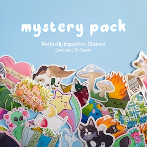 Pack mystère - Stickers vinyles parfaitement imparfaits, lot de 6 ou 10 - Qualité B, secondes