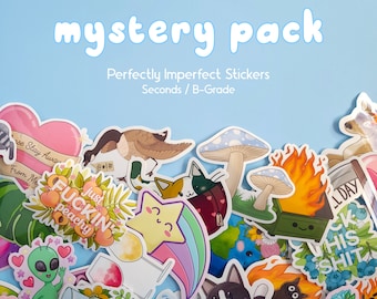 Mystery Pack - Perfectly Imperfect Vinyl Stickers, 6 or 10 pack - B-Grade, Seconds