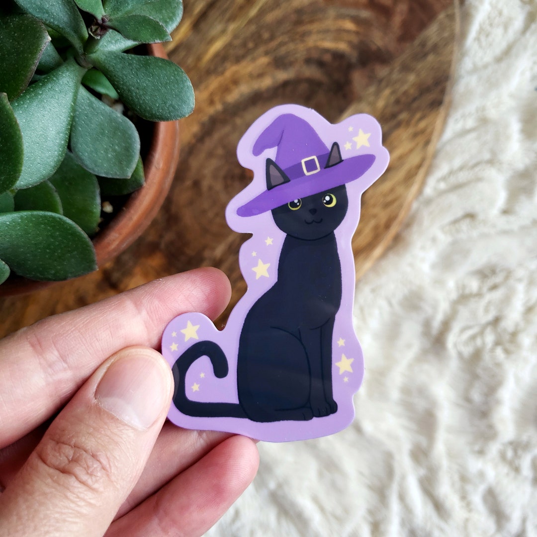 Witch Kitty 3.5" Vinyl Sticker (glossy) - Halloween, Spooky Season - Etsy