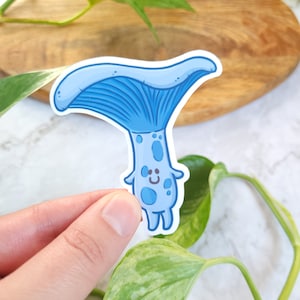 Indigo Milk Cap Mushroom 3"x3" Adesivo in vinile lucido - Funghi, Foraggiamento