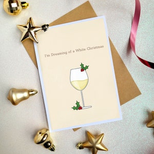 Je rêve d'un Noël blanc - carte de Noël/vacances vierge (5 x 7 pouces/A7)
