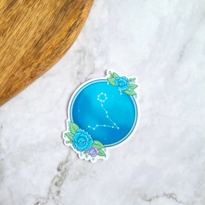 Autocollant en vinyle Pisces Constellation 3 » (brillant) - Signes d’eau, Zodiac