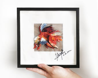 Art Deco | Fish Embroidery | Goldfish Embroidery