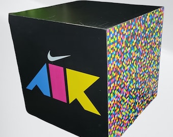 Rare Nike Air Max Attack Pack Cube Graphics Retail Store Collectible Pedestal Branding Window Display Visual Merchandising Collectors Item