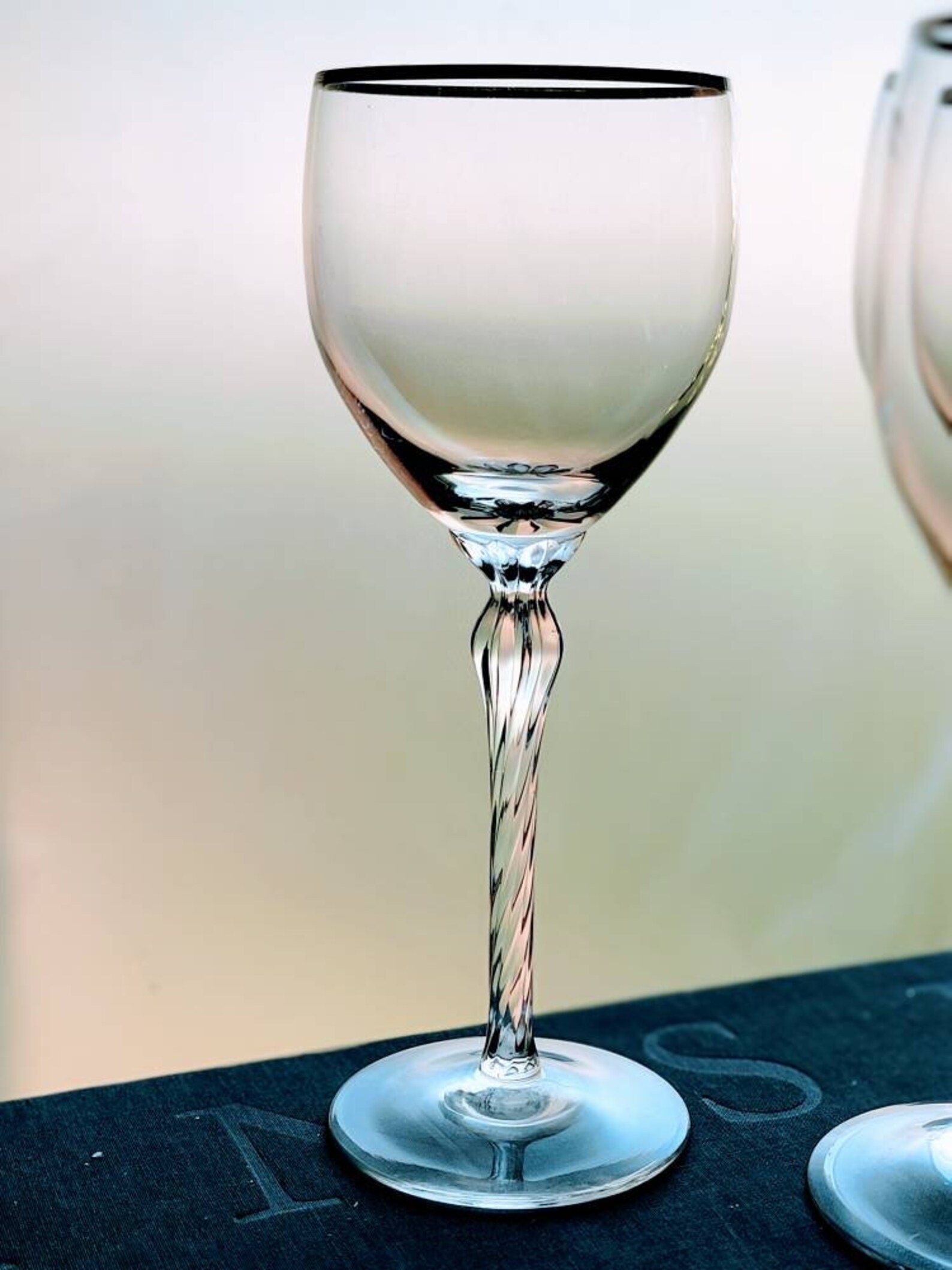 5 Vintage Lenox Madison Crystal Platinum Trim Aria Shape Wine Etsy