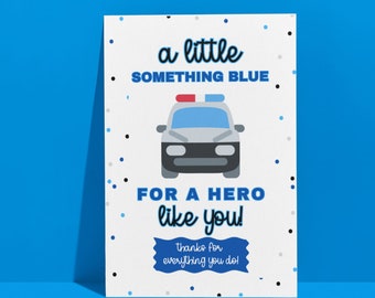 Police SRO Appreciation Sign, Police Appreciation Gift Tag, School Resource Officer Week, Something Blue, Blue Gift Tag, Back The Blue Print