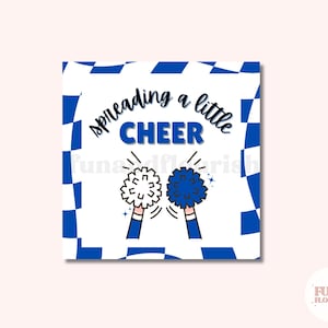 Printable Cheer Squad Tag | Spreading a Little Cheer Tag | Cute Cheer Squad Treat Gift Tag | Team Treats