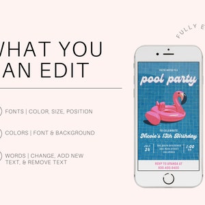 Inkdotpot Pool-Party Einladungen – 30 Stück, 5 X 7 Zoll, Mit Umschlägen, Fill-In-Stil Für Kinder- Oder Erwachsenengeburtstag
