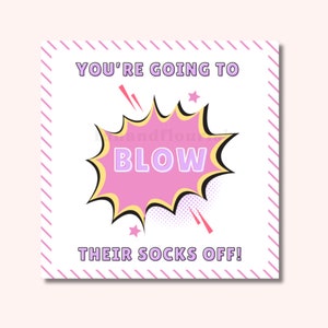 Cheerleader-Geschenkanhänger, Team-Geschenke, Glückwunschanhänger, Team-Leckereien, sofortiger Download, blasen Sie ihre Socken aus