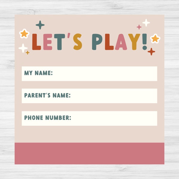 Playdate Calling Card | Playdate Invite | Playdate Card Summer | End of the Year | Playdate Card Download | Keep in Touch | Mom Contact Card