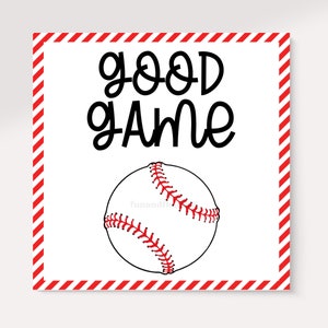 Baseball Treat Tag | Baseball Good Luck Tag for Treats | Game Day Gift Tags | Post Game Snack | Baseball Tournament | Sports Printable
