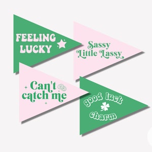 St. Patricks Day Pennant Flag Printables | Printable Pennant Flags | St. Patricks Day