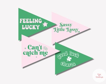 St. Patrick's Day Pennant Flags Printables (Digital Download)
