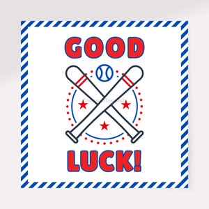 Baseball Treat Tag | Baseball Good Luck Tag for Treats | Game Day Gift Tags | Post Game Snack | Baseball Tournament | Sports Printable