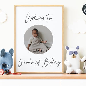 First Birthday Welcome Sign | First Birthday | Minimalist First Birthday Sign
