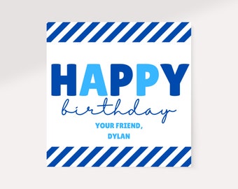 Editable Happy Birthday Gift Tag | Editable Gift Tag For Friends | Kids Gift Tags | Printable Birthday Gift Tags | Personalized Birthday Tag