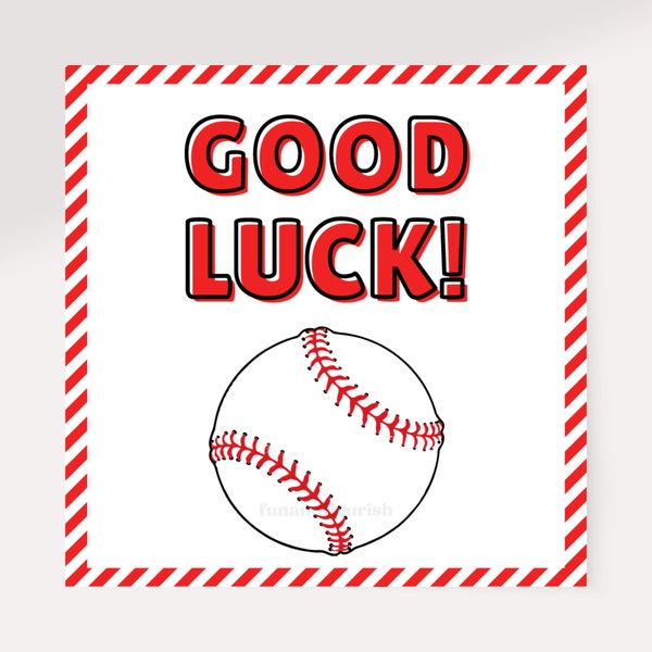 Baseball Treat Tag | Baseball Good Luck Tag for Treats | Game Day Gift Tags | Post Game Snack | Baseball Tournament | Sports Printable