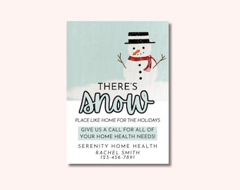 Winter Realtor Tag Canva Template | "There’s Snow Place Like Home for the Holidays" | Real Estate Client Gift Tag | Printable