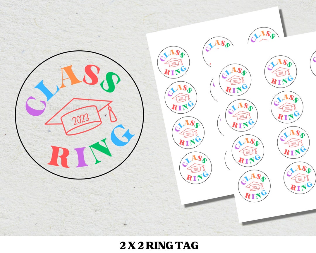 Class Ring Printable Tag | Kindergarten | Graduation | Class Favor ...