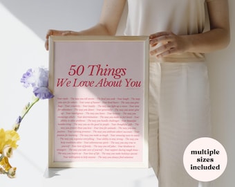EDITABLE Reasons Why I Love You Template, Printable Sign, Gift for Him, Gift For Her, Anniversary, Valentine's Day Gift