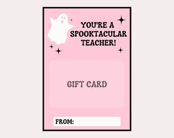 Halloween Teacher Gift Card Holder | You're Spooktacular | Teacher Halloween Party Treat | Teacher Gift | Teacher Halloween Thank You