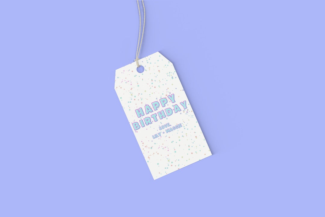 Printable Gift Tags | Happy Birthday Gift Tag | Birthday Gift Labels ...