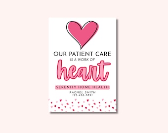 Home Health Referral Tag Canva Template: Patient Care Gift (2.5x3.5 In) (Digital Download
