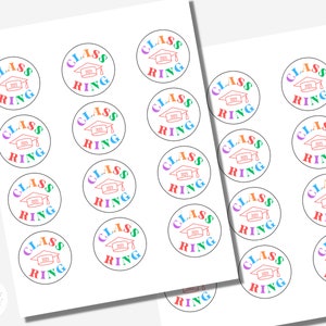 Class Ring Printable Tag | Kindergarten | Graduation | Class Favor ...