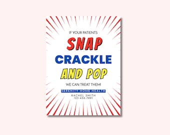 Healthcare Referral Tag: Krispie Treat Marketing, Doctor Chiropractor Physical Therapy (Canva Template Digital Download)