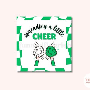 Printable Cheer Squad Tag | Spreading a Little Cheer Tag | Cute Cheer Squad Treat Gift Tag | Team Treats