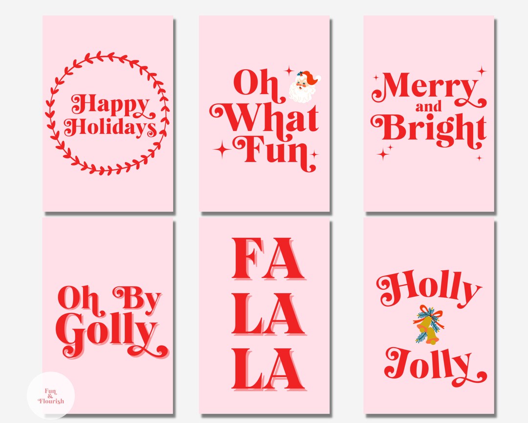 Pink Christmas Tags Printable | Printable Pastel Christmas Tags | Pink ...