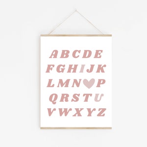 Alphabet I Love You Printable | I Love You Print | Valentine Art Printable | ABC Printable |