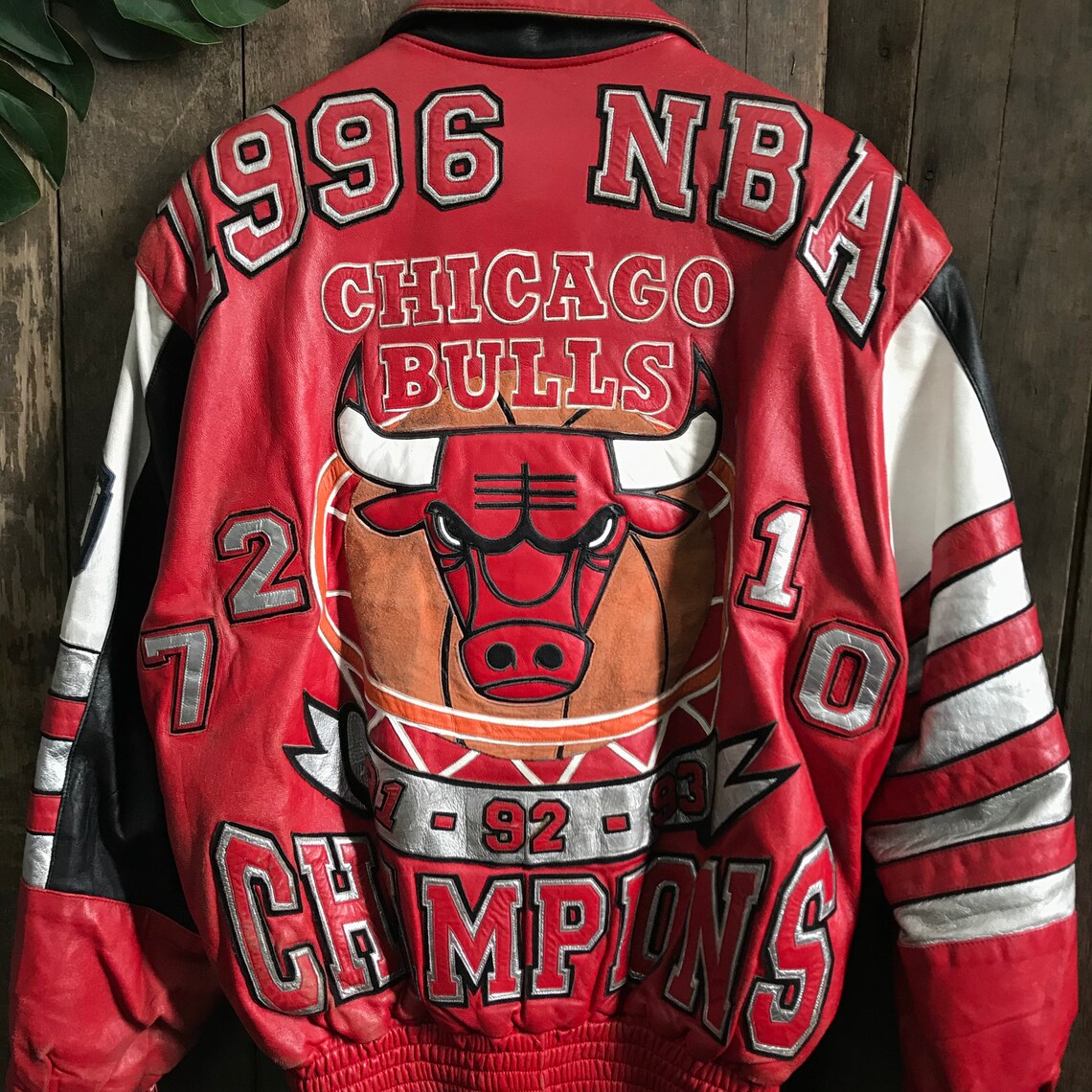JEFF HAMILTON Chicago Bulls Memorial Leather Jacket Etsy