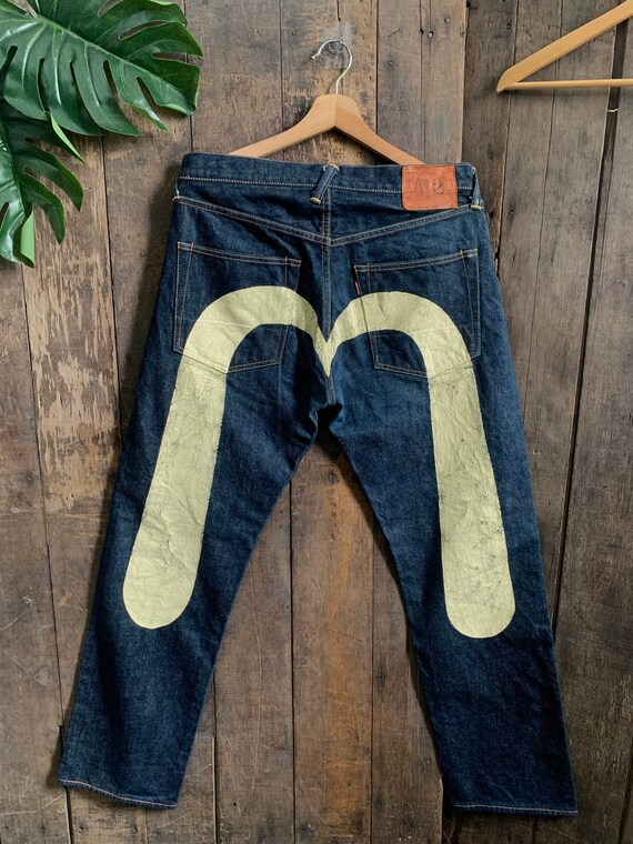 evisu white jeans