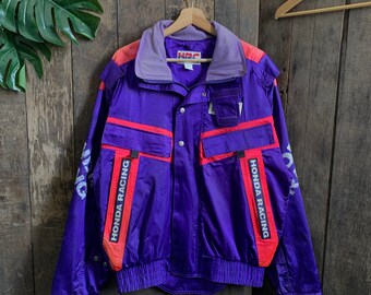 Kleding Gender-neutrale kleding volwassenen Jacks en jassen Vintage omkeerbare Honda Bomber Jacket Aitama Higashi HRC JDM Motorsport 