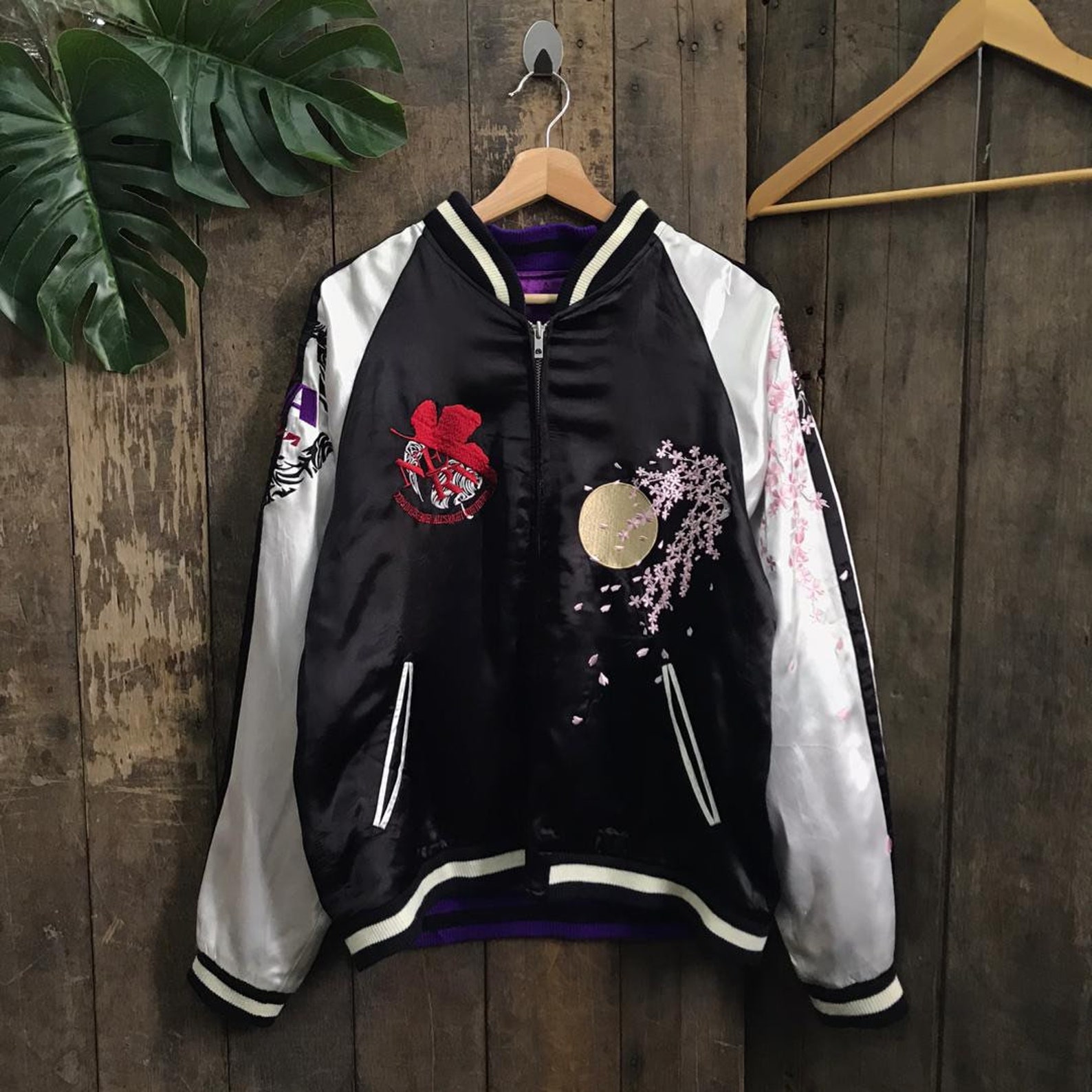 Vintage Sukajan Evangelion EVA01 Reversible Jacket Etsy