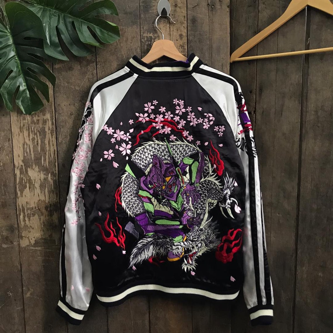 Vintage Sukajan Evangelion EVA01 Reversible Jacket Etsy