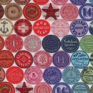 Vintage Stempel Baumwolle Quilting Stoff Fat Quarter FQ: Moda Curated in Color